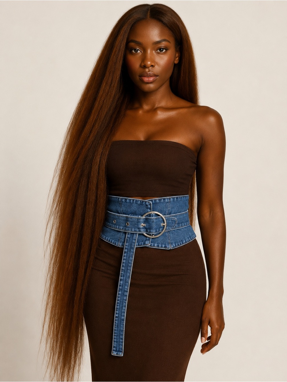 Denim Corset Belt